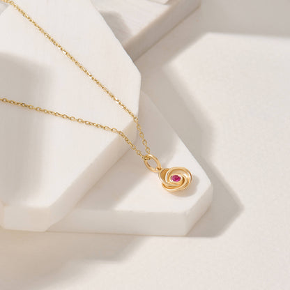 Vintage Knot Necklace in Gold