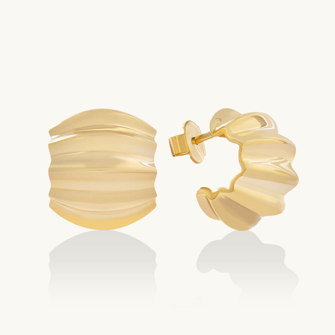 Wave Earrings - Gold Vermeil