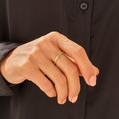 Wheatear Band Ring in Gold