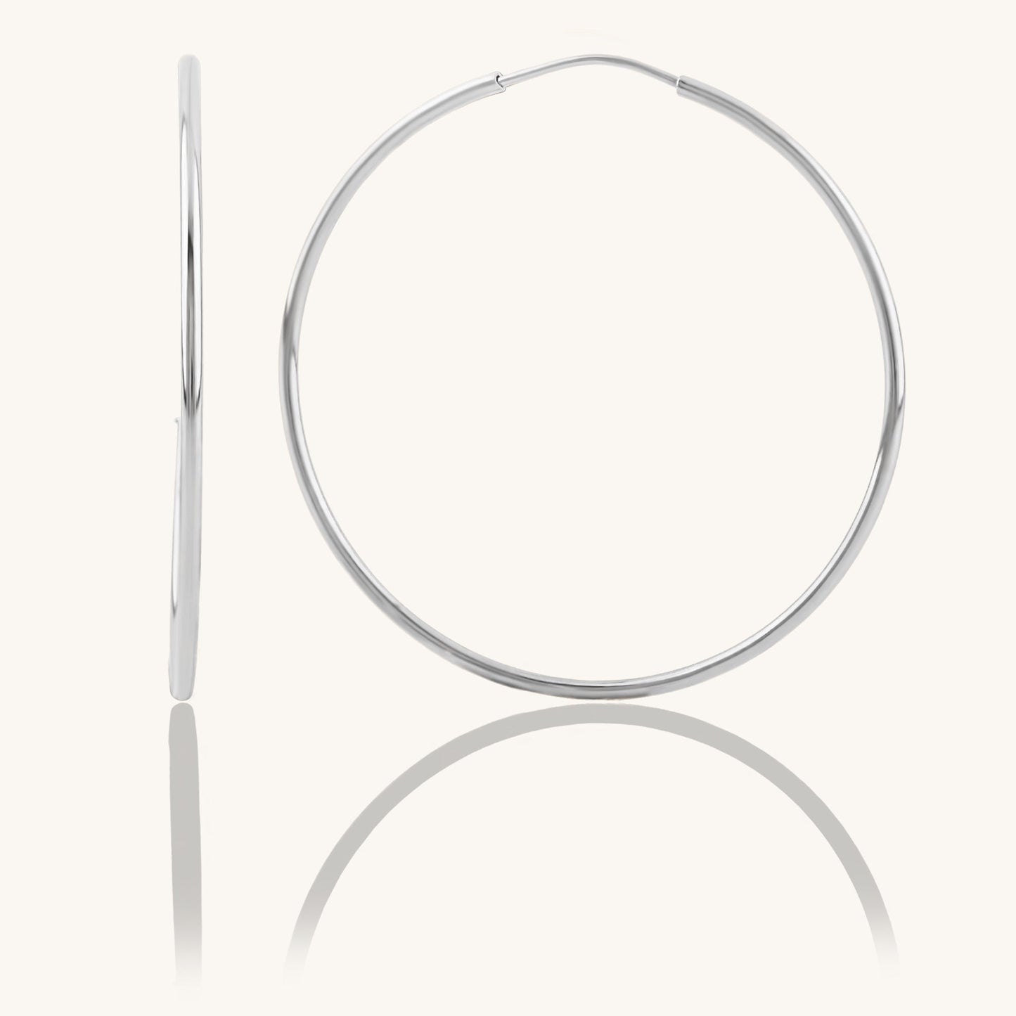 Large Thin Hoop Earrings in Gold