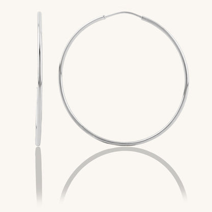 Large Thin Hoop Earrings in Gold