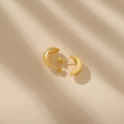 Wide Dome Earrings - Gold Vermeil