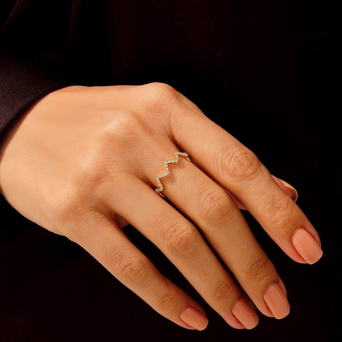Zigzag Ring in Gold