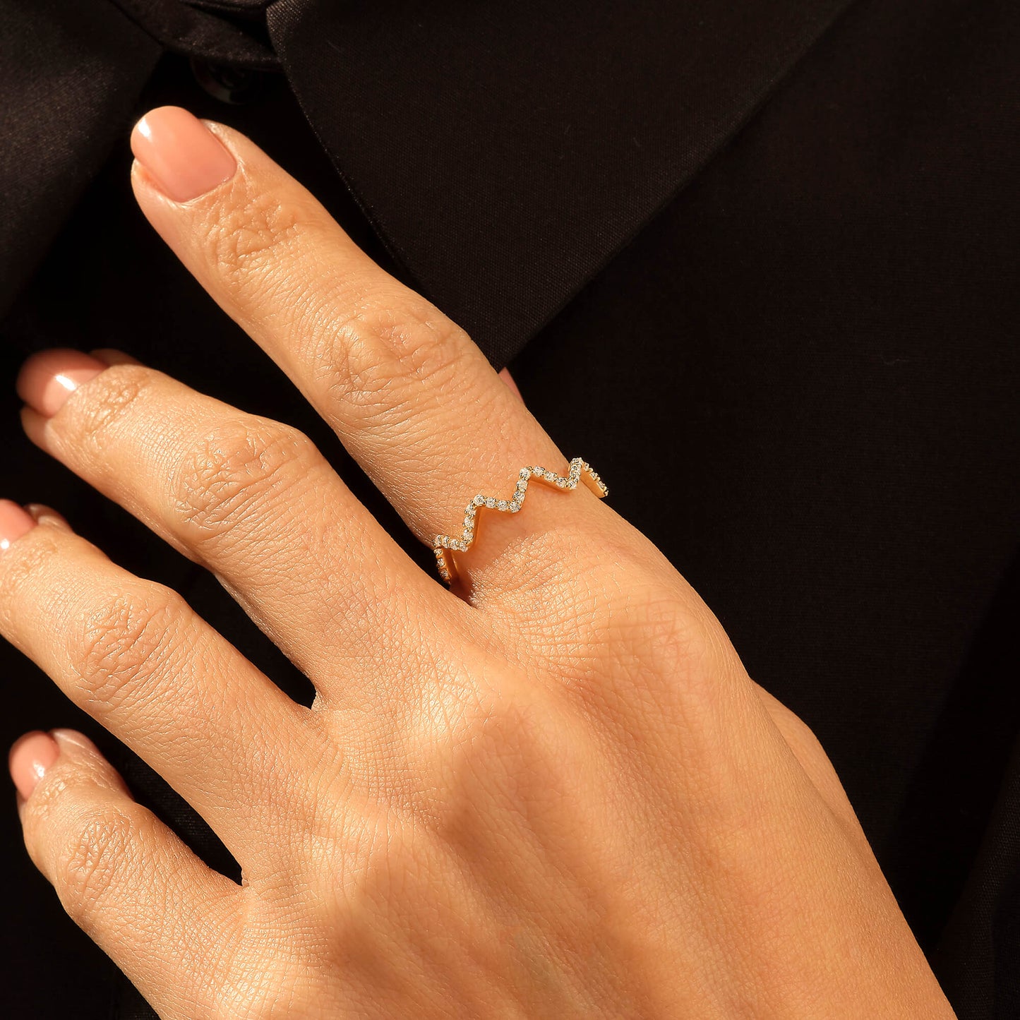 Zigzag Ring in Gold